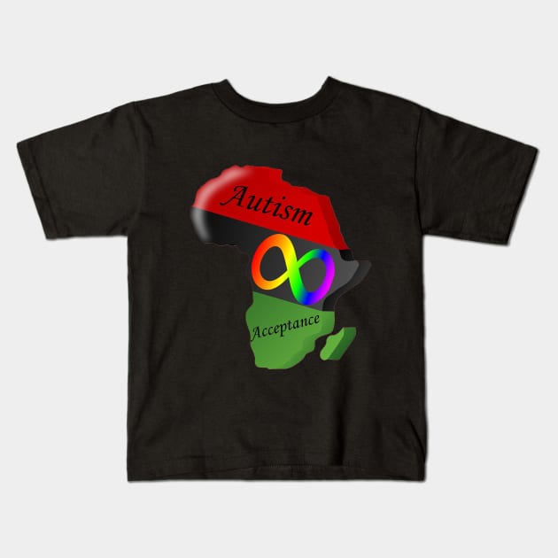 Black Autism Acceptance Kids T-Shirt by The Black Autist